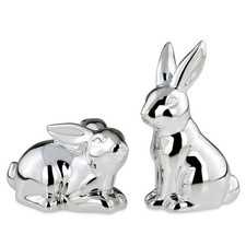 Osterhase Paar silber