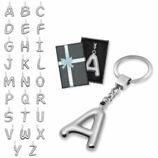 Schlüsselanhänger Buchstabe A–Z Edelstahl Massiv 3D Anhänger Schlüsselbund Clip