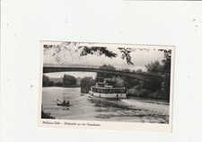 Mülheim/Ruhr - Ruhrpartie an der Florabrücke mit Dampfschiff, gel. AK  1954
