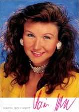 Autogrammkarte Moderatorin Karin Schubert, Portrait, Autogramm - 11429828