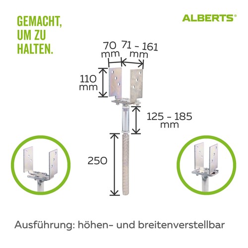 Alberts pfostenträger - alberts, u-pfostenträger