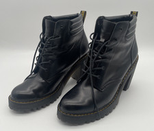 Dr Martens Persephone Stiefel 43 airWair schwarz Leder Schuh Damen Frau Absatz
