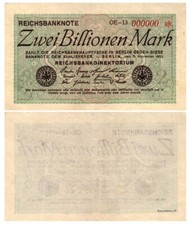 Reichsbanknote, 2 Billionen