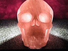 Rosenquarz Kristall Schädel Kristallschädel Crystal Skull Quarz Bergkristall