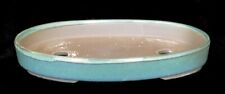 Bonsai - Bonsaischale - oval - Blaugrün - Waldschale - 24 x 15,2 x 3,1 cm