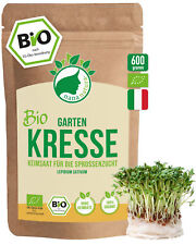 Bio Kresse Sprossen Samen 600g | Keimfähige Gartenkresse Saat zur Sprossenzucht