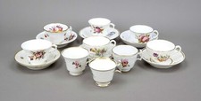früh 19. Jh John Rose Coalport, Spode et al., 9 Tassen und 6 Untertassen um 1820