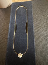 Vergoldete Solitär Kette Tcm 45cm 