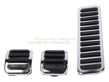 Chrom Pedalgummis für VW Käfer Karmann Typ3 ab 58 Pedalerie Auflagen Tuning