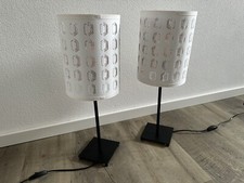 2 Tischleuchten Nachttischlampen Nachttischleuchten weiß Roségold