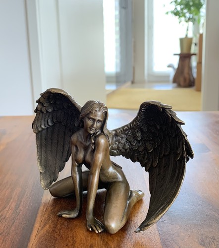 Bronzefigur jungfrau skulptur - bronzefigur,