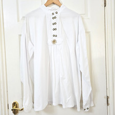 SKANDAL Münchner Trachten Mittelalter Hemd Gr. L Piraten Kostüm Verkleidung Wikinger Top