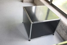 USM Haller Würfel-Modul Beistelltisch schwarz 50cm Ablage Zeitschriften Empfang