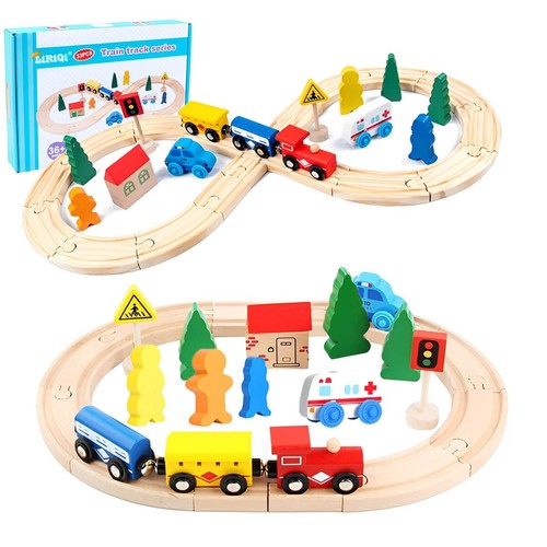 Holzeisenbahn set teilig - holzeisenbahn, 33
