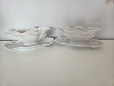 2x Sauciere mit Teller