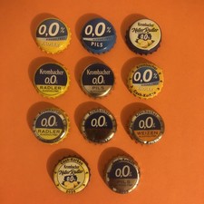 11 verschiedene Kronkorken der Brauerei Krombacher / Sorte: 0,0