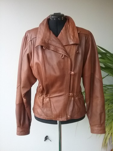Lederjacke cognac biker - lederjacke,
