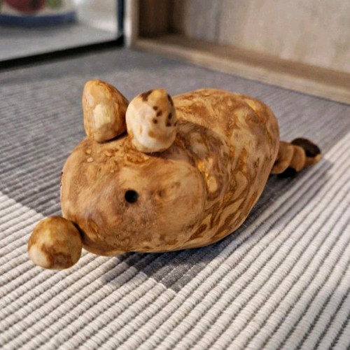 Baumperlen skulptur maus - baumperlen,
