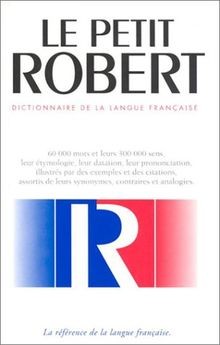 Petit robert langue - de,