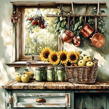 Wandbild Küche Fenster