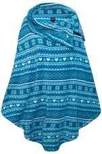 Ulla Popken Damen große Größen Homewear Poncho Norweger Plüsch Kragen