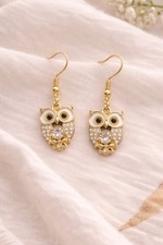 Eulen Ohrhänger goldfarben