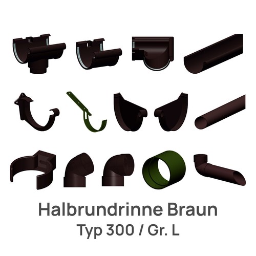 Dachrinne regenrinne typ300 - dachrinne,