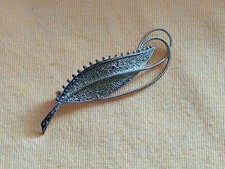 Theodor Fahrner Brosche aus 925er Silber vergoldet mit Markasiten