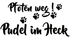 PUDEL Autoaufkleber AUFKLEBER