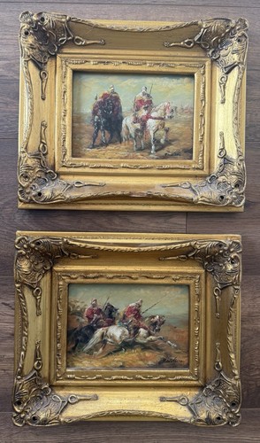 Pair wilson signed oil - pair,