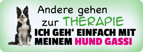 Holzschild 10x27 mit hund - mit,