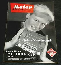 Motor Rundschau 07/56 Triumph Tessy ,Phillips-UKW, Blaupunkt Autosuper Typ Köln