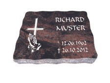 Grabplatte ca. 40x30x5 cm Grabstein Urnengrab Gedenkstein Liegestein