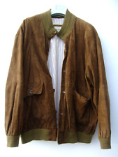 Herren  Jacke Lederjacke Sakko Farbe Braun Designer Parka Mantel  XXL 56