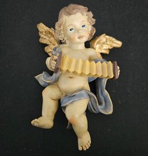 3 * Putten, Engel, Ziehamonika * 12 x 9 cm , Barockstil, Weihnachten,Dekoration