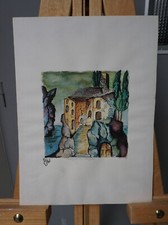 Gemälde Aquarell Gardasee