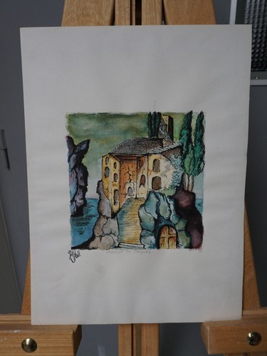 Gemälde aquarell gardasee - aquarell,