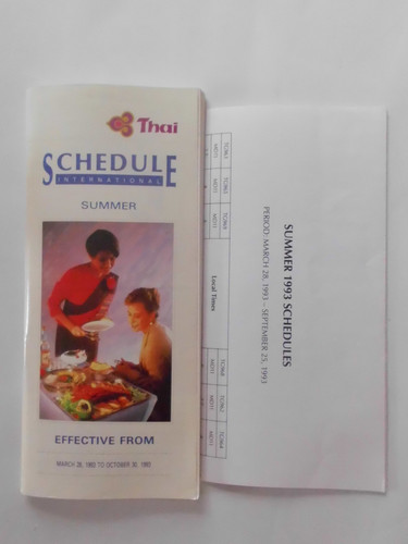 System timetable thai airways - timetable,