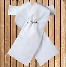 Busse Plastron Baumwolle, schlichter Baumwoll Plastron weiß, Turnierbekleidung