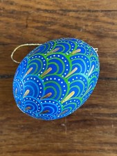 alt  Osterei Jugendstil Muster  Echtei  Handbemalt Ostern Deko