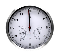 Funk Wanduhr mit Thermometer
