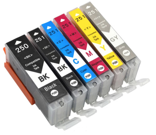 6er set ersatz tintenpatronen - set,