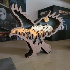 Panorama Holz-Adler Figur