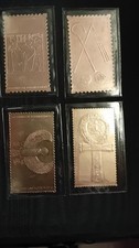 ca. 1Gramm Gold 950-23Karat  4 ×Briefmarken -/Sammler /Anlage wie Goldbarren