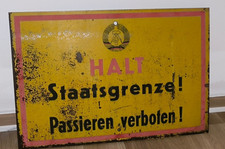 Seltenes Orig. Grenzschild der