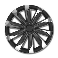 4 Stk. Radzierblende Radkappen 17 Zoll Auto Typhoon in schwarz / silber | PETEX