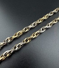 Kette 585 Gold 14 Karat Goldkette bicolor unisex Halskette 63cm 29,49 g