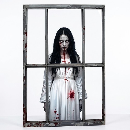 Halloween window cling poster - window,