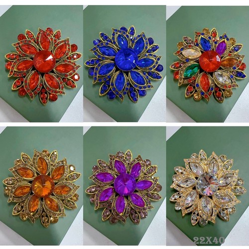 Brosche damen kristall - brosche, blume