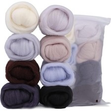 Filzwolle 8 Farben 80 g Roving